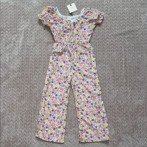 Love Squared Multicolor Floral Kids Romper